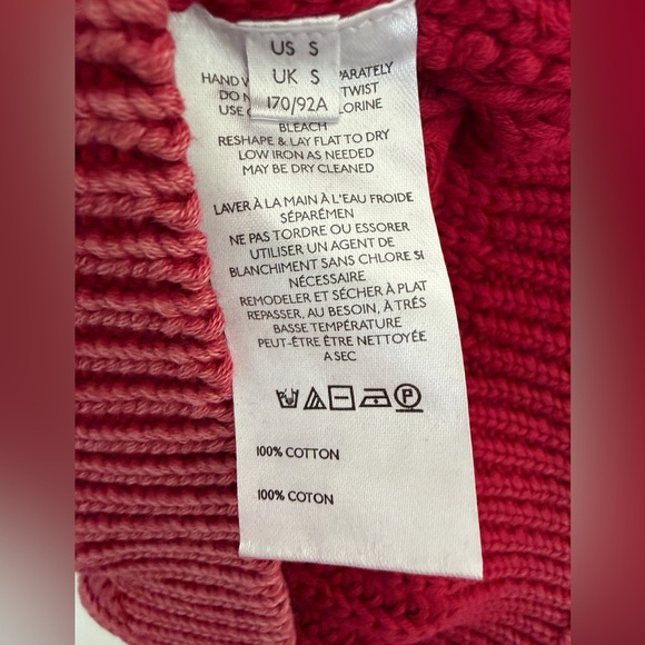 NWT Free People Frankie Cable Knit Sweater Cherry Small - Picture 5 of 5